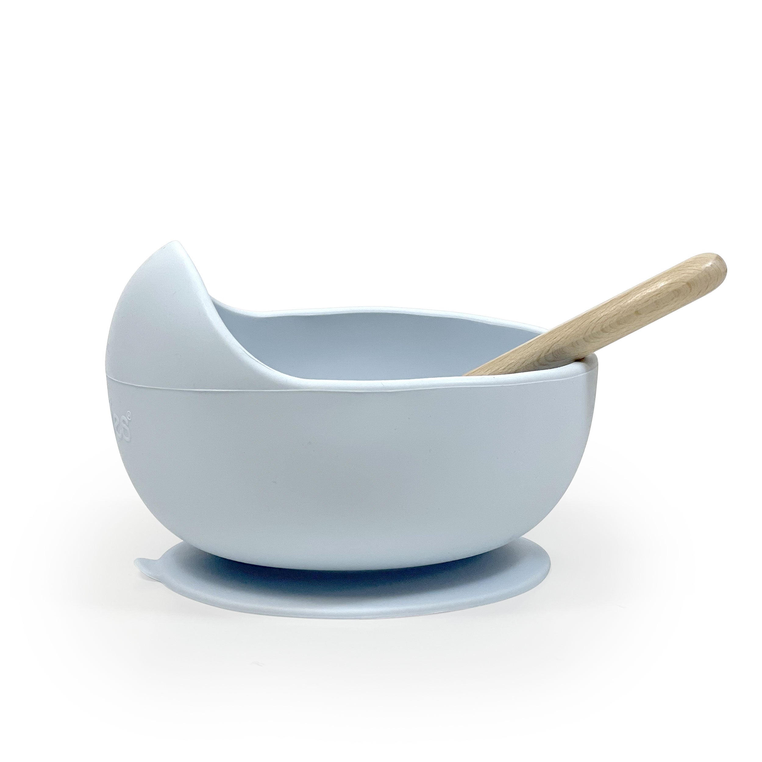 Silicone Baby Bowl & Spoon Set - Blue