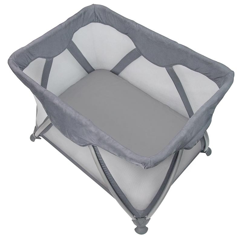 Organic Jersey Playpen Sheet Grey