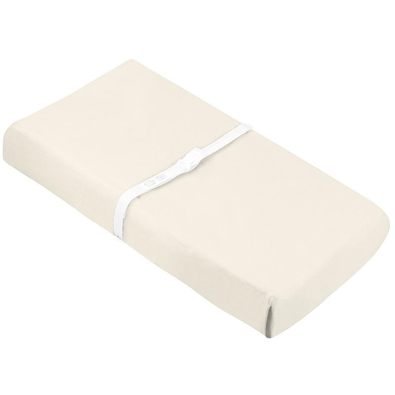 Organic Change Pad Sheet w- Slits for Safety Straps | Off-White