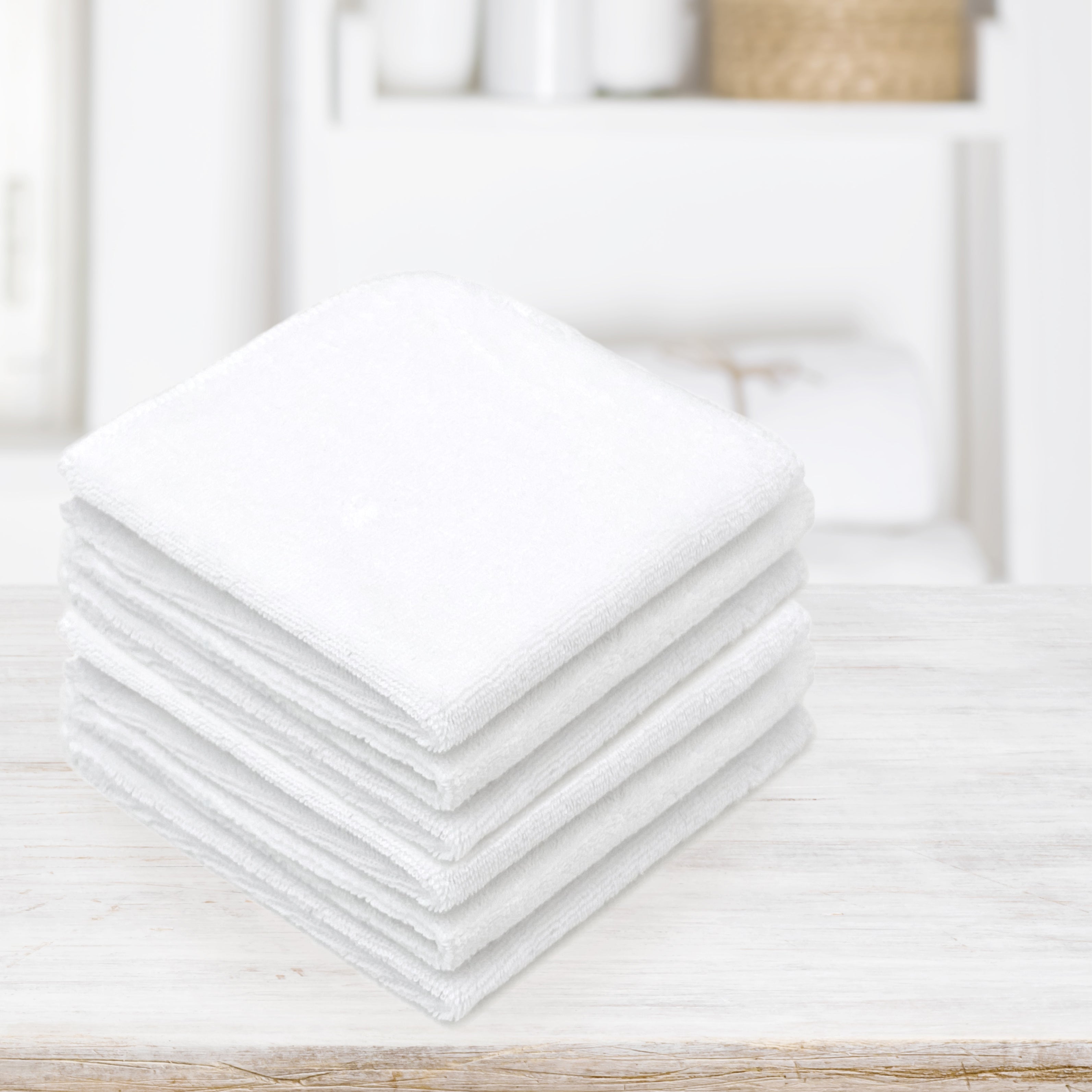 Morgan 6pc Washcloth Set | White | One Size | Bath Towels Washcloths