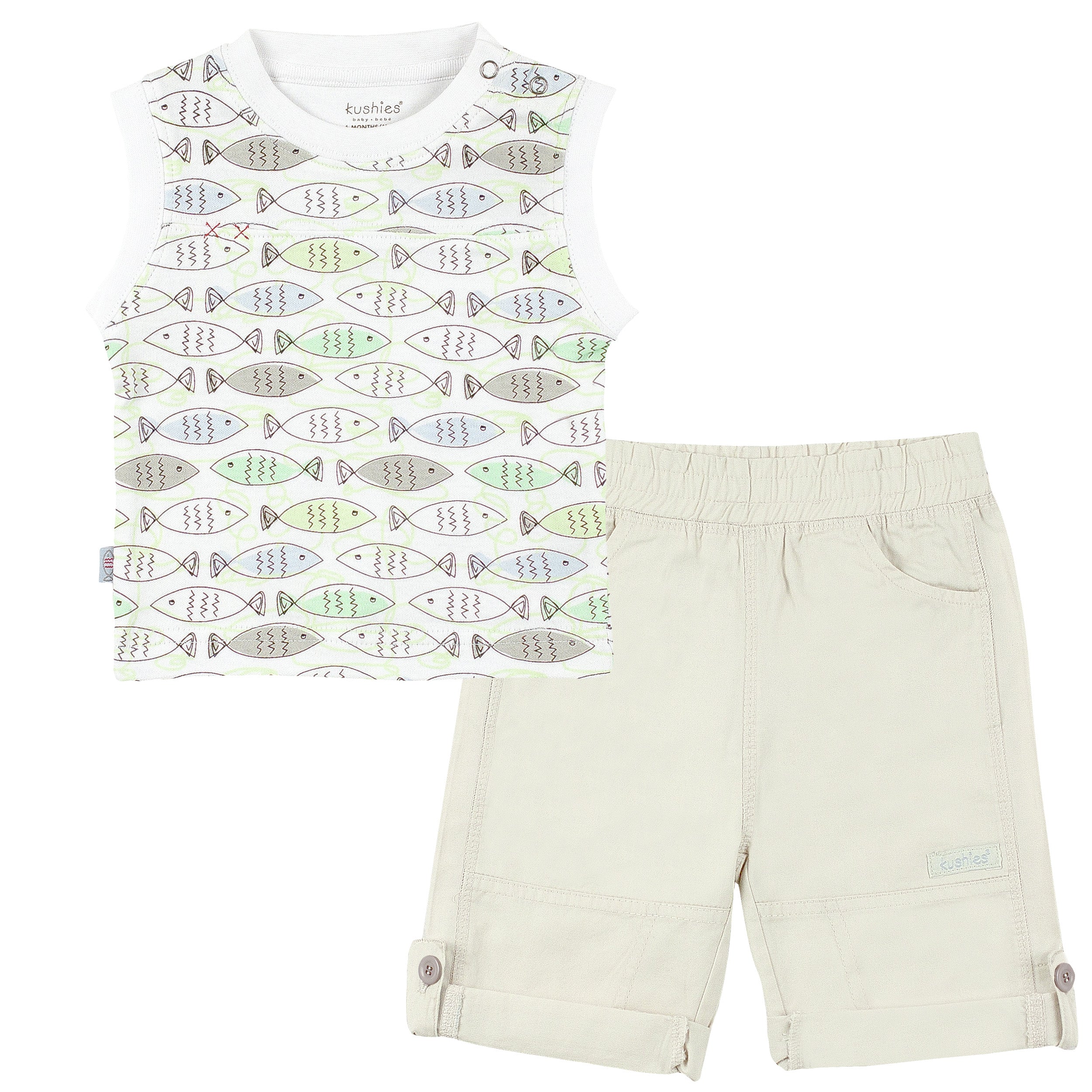 Gone Fishing | Sleeveless T-Shirt & Pant Set